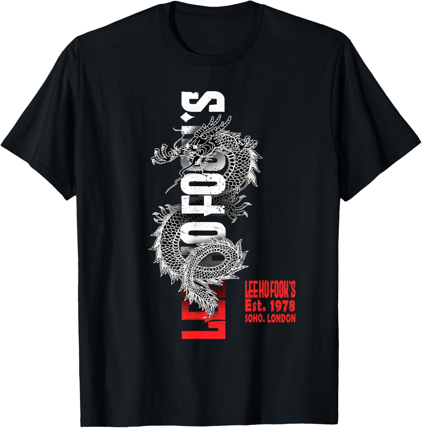 Vintage Lee Ho Fooks Chinese Restaurant China Dragon T-Shirt - T-Shirt | Black