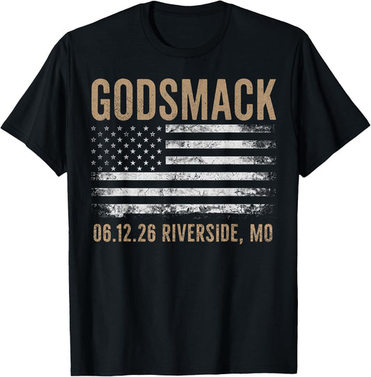 Godsmack The Rise of Rock 2026 Riverside T-Shirt - T-Shirt | Black