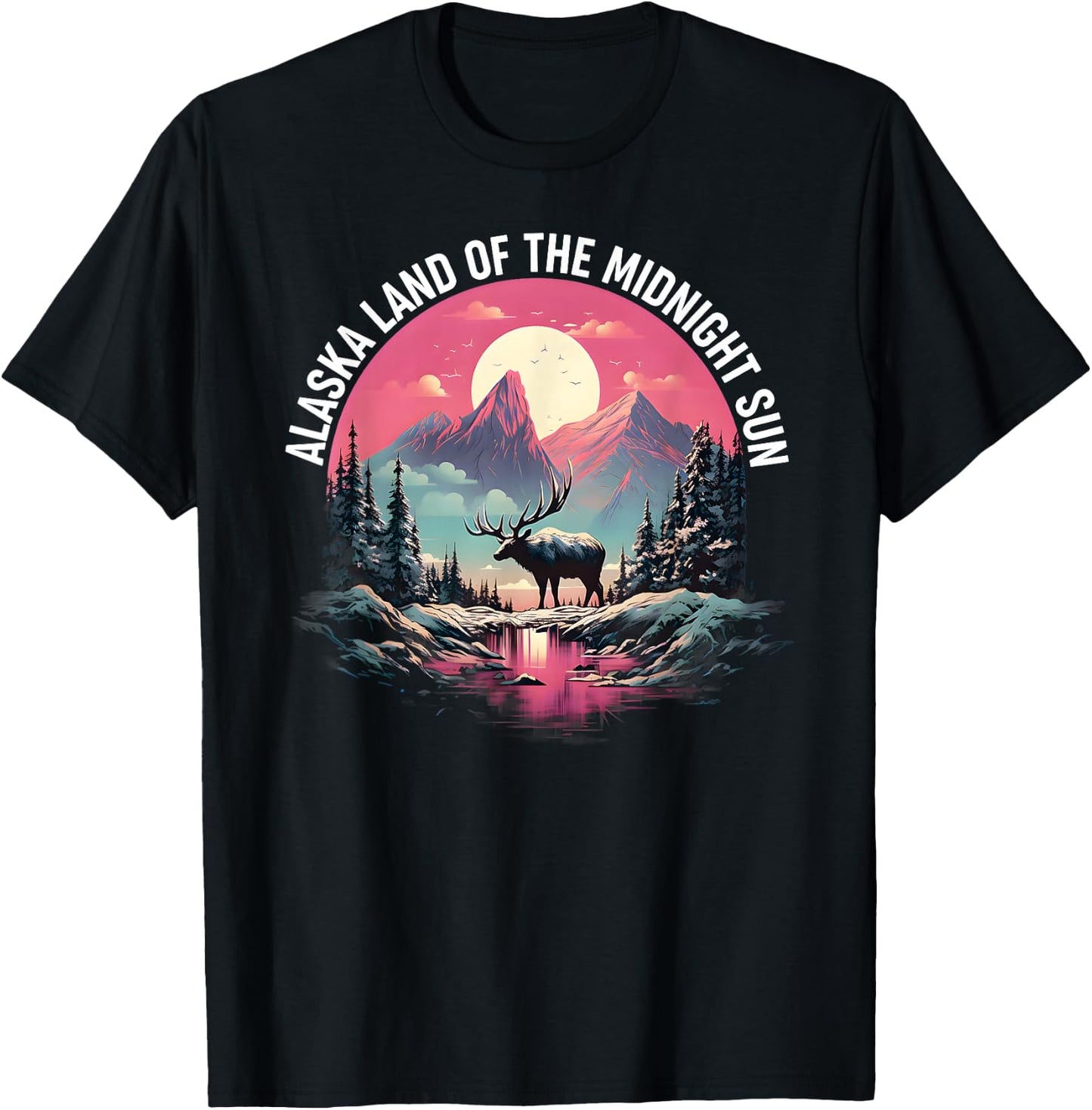 Alaska Land of the Midnight Sun - Alaska T-Shirt - T-Shirt | Black