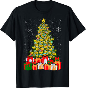 Bees Tree Christmas Sweater Xmas For Bees Lover T-Shirt - T-Shirt | Black