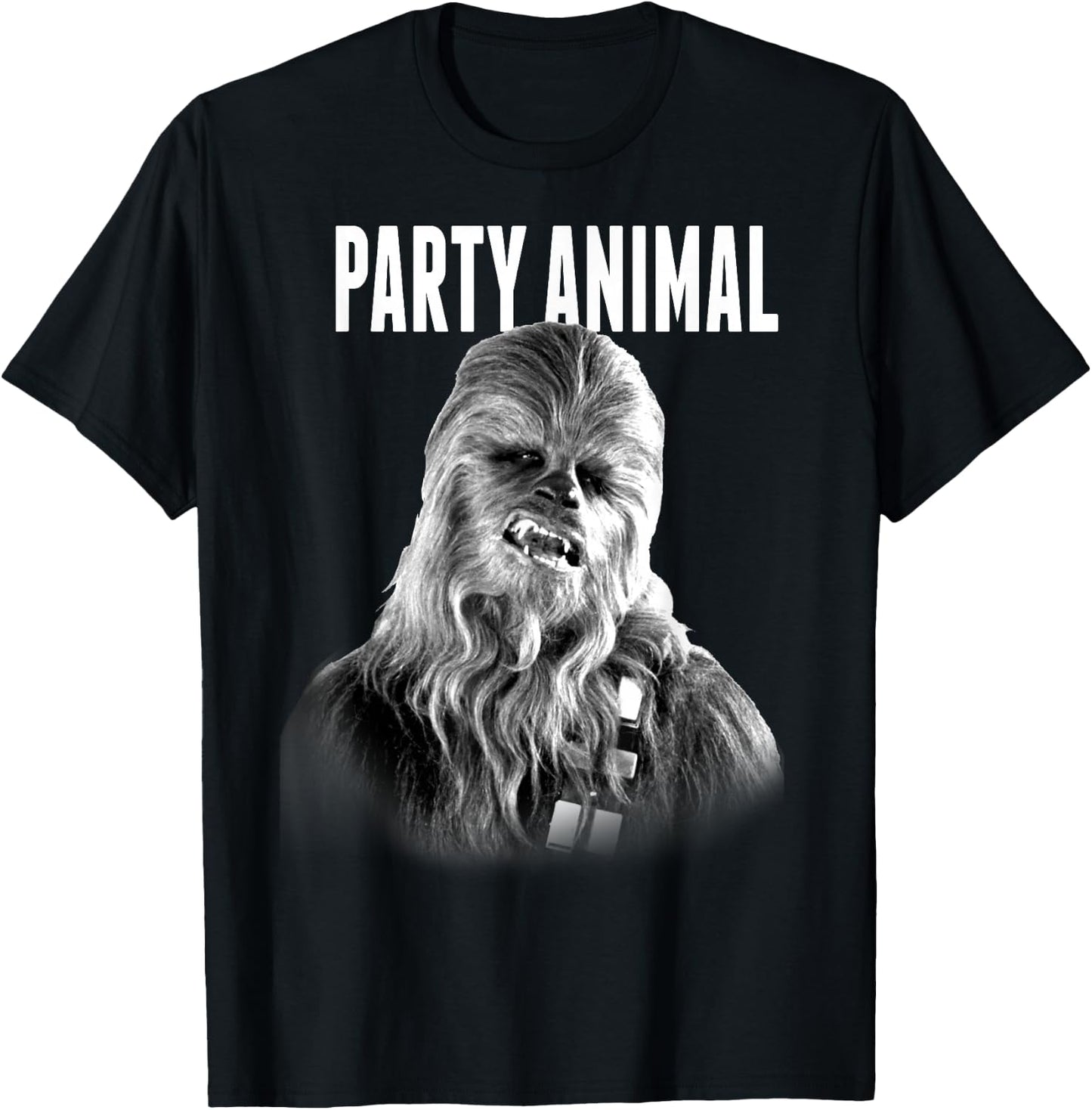 Star Wars Party Animal Chewie Head Shot T-Shirt - T-Shirt | Black