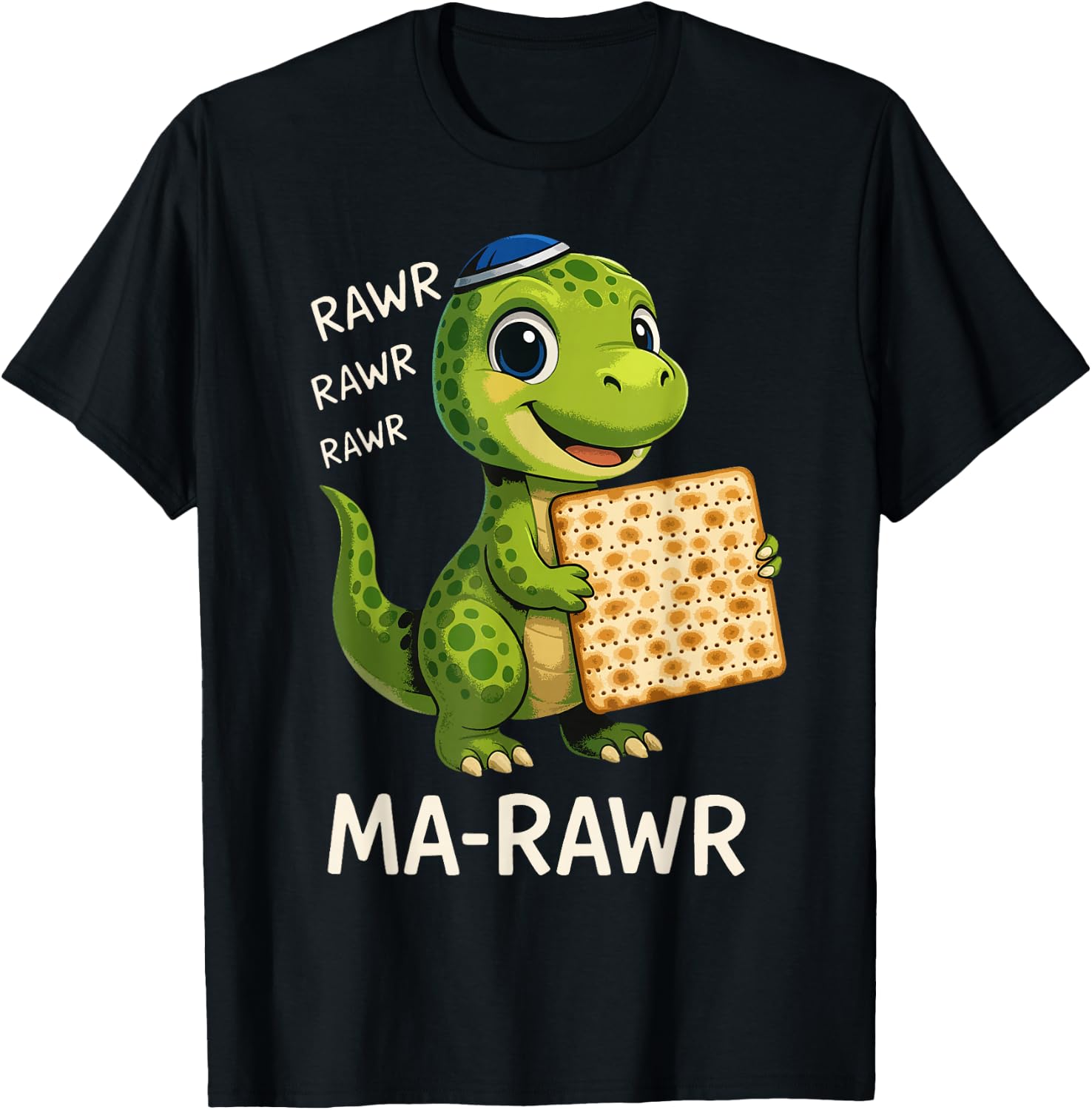 Ma-Rawr Dinosaur Funny Passover Maror Pun T-Shirt - T-Shirt | Black
