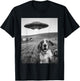 Selfie with Alien UFO Funny Basset Hound Dog Lover T-Shirt - T-Shirt | Black