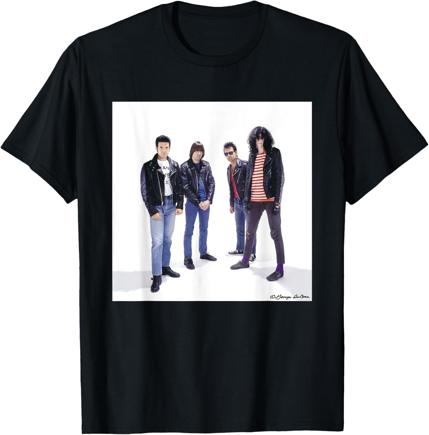 Ramones & Clement Burke Band Shoot By George DuBose T-Shirt - T-Shirt | Black