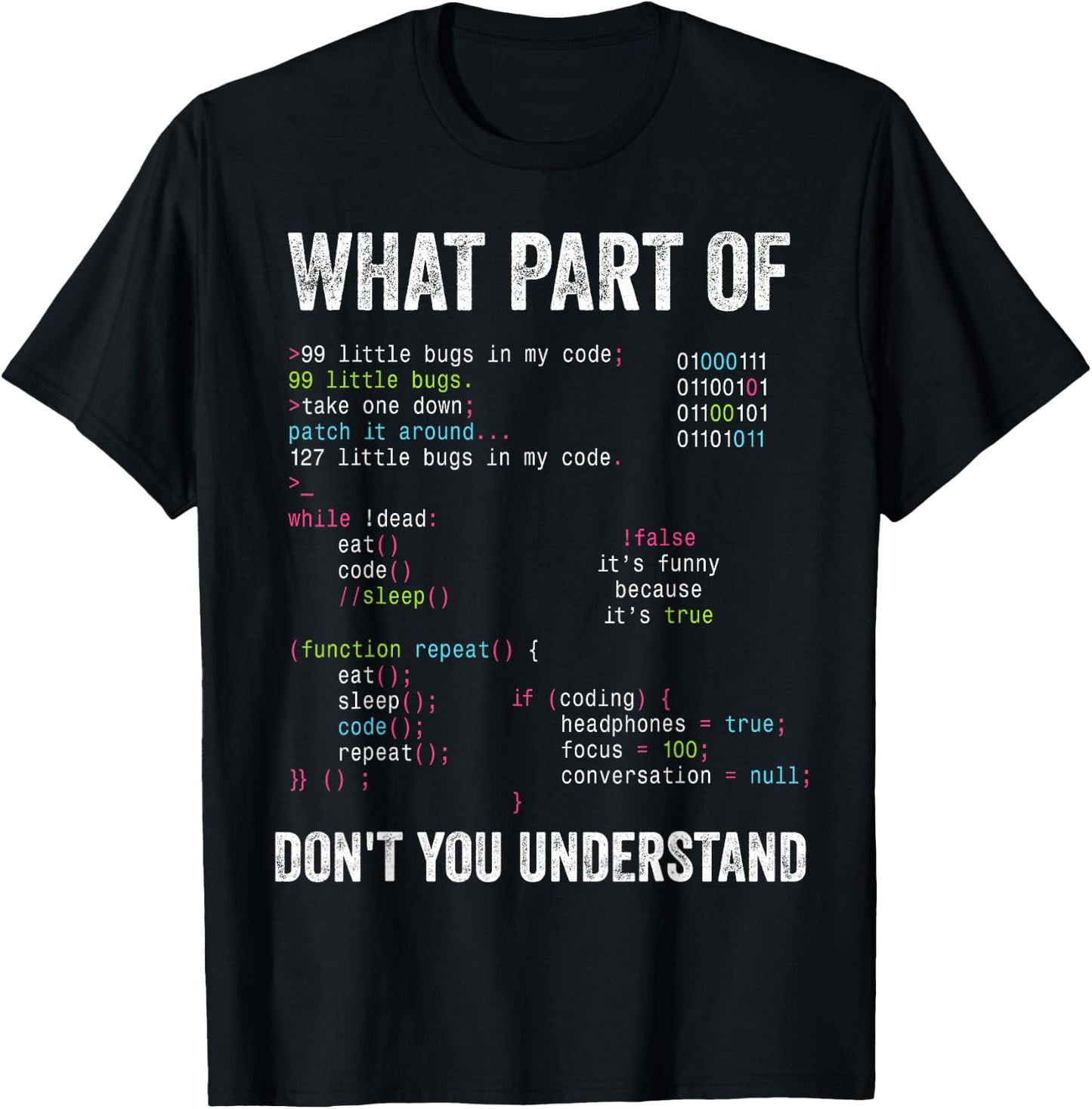 Which Teil Do Not Coding Coder Programmer Funny , black T-Shirt - T-Shirt | Black