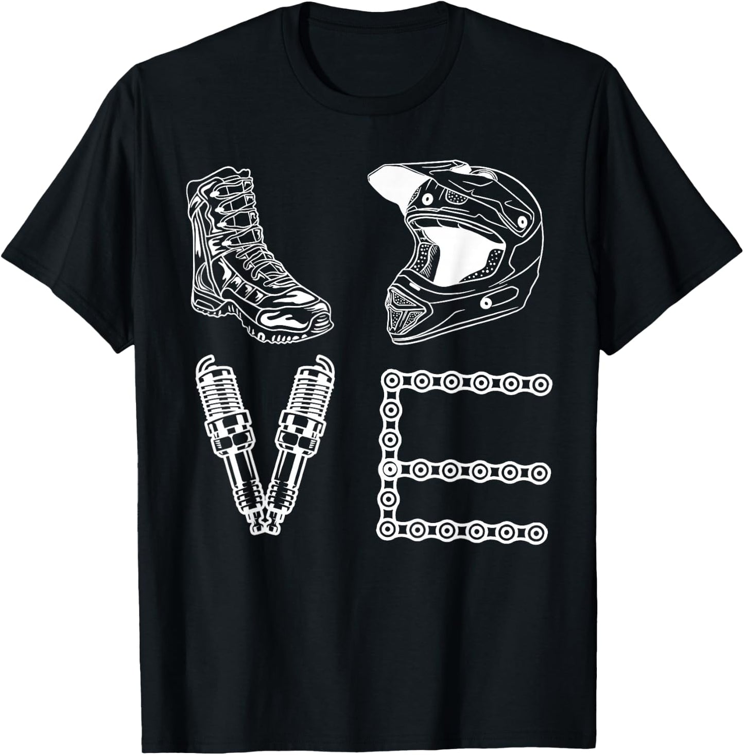 Moto Gear Race Essentials - Dirtbike Love Motocross MX Life T-Shirt - T-Shirt | Black