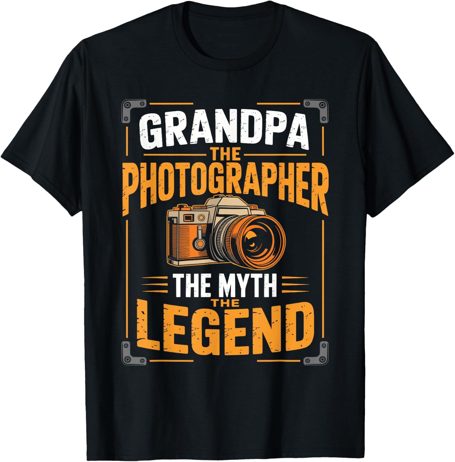 Grandpa The Photographer The Myth The Legend T-Shirt - T-Shirt | Black