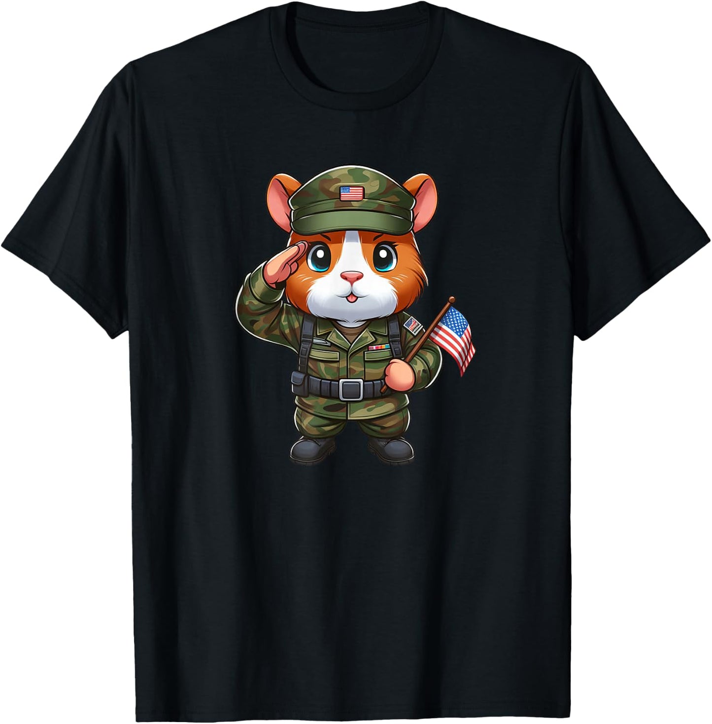 Guinea Pig Army Pet Funny Military T-Shirt - T-Shirt | Black