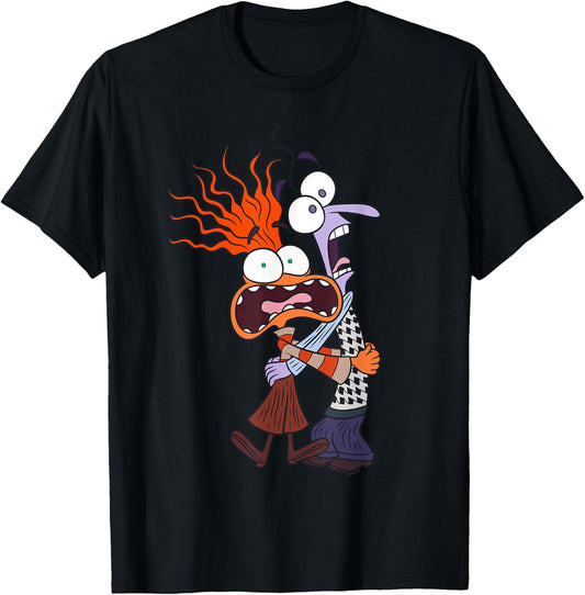 Disney and Pixar’s Inside Out 2 Toony Colors Anxiety & Fear T-Shirt - T-Shirt | Black