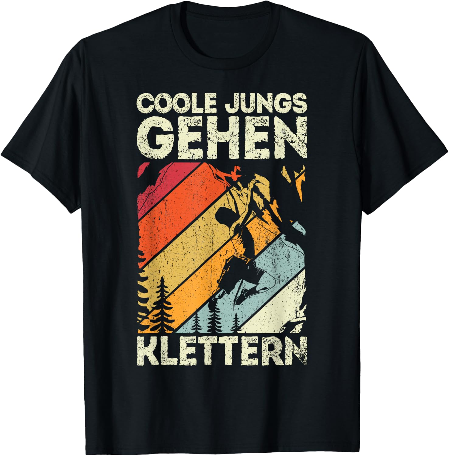 Cool Boys Go Climbing - Climbing Gift Boys' , black, s T-Shirt - T-Shirt | Black