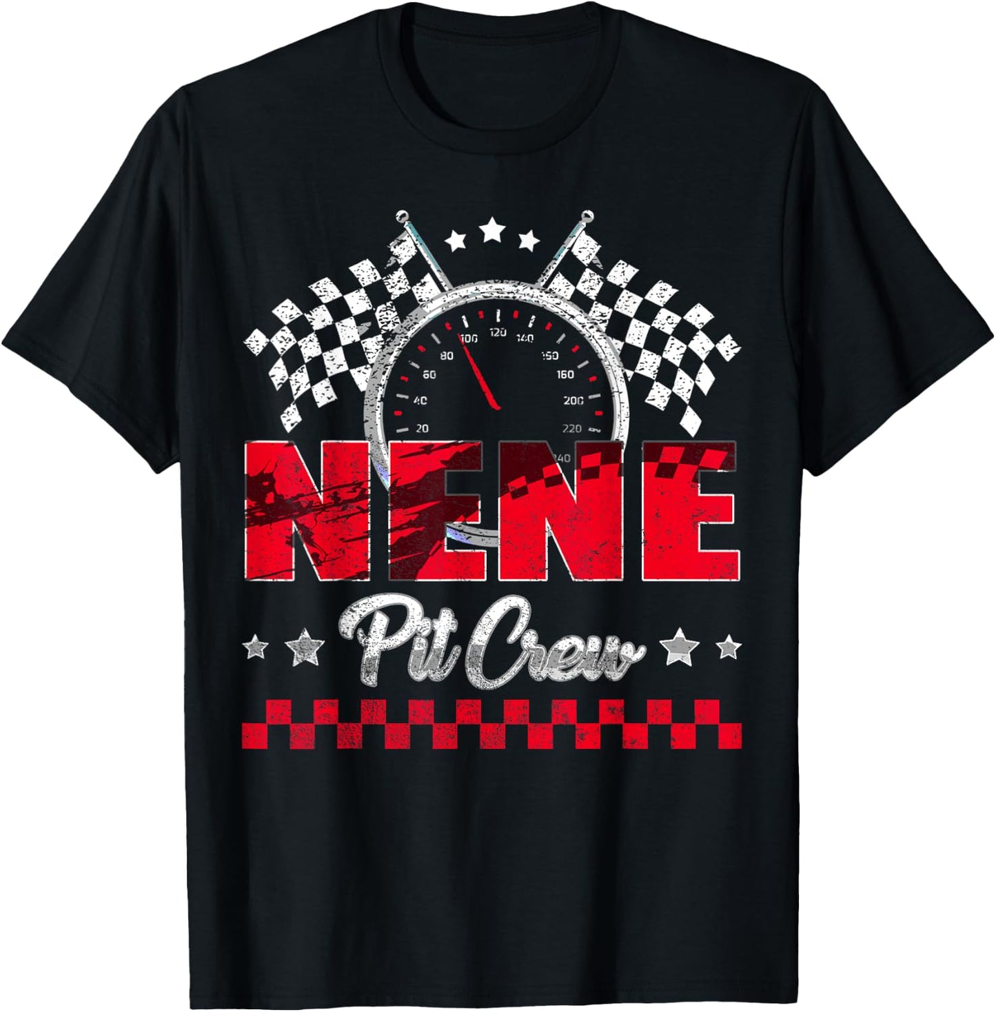 Race Car Birthday Party Racing Family Nene Pit Crew T-Shirt - T-Shirt | Black