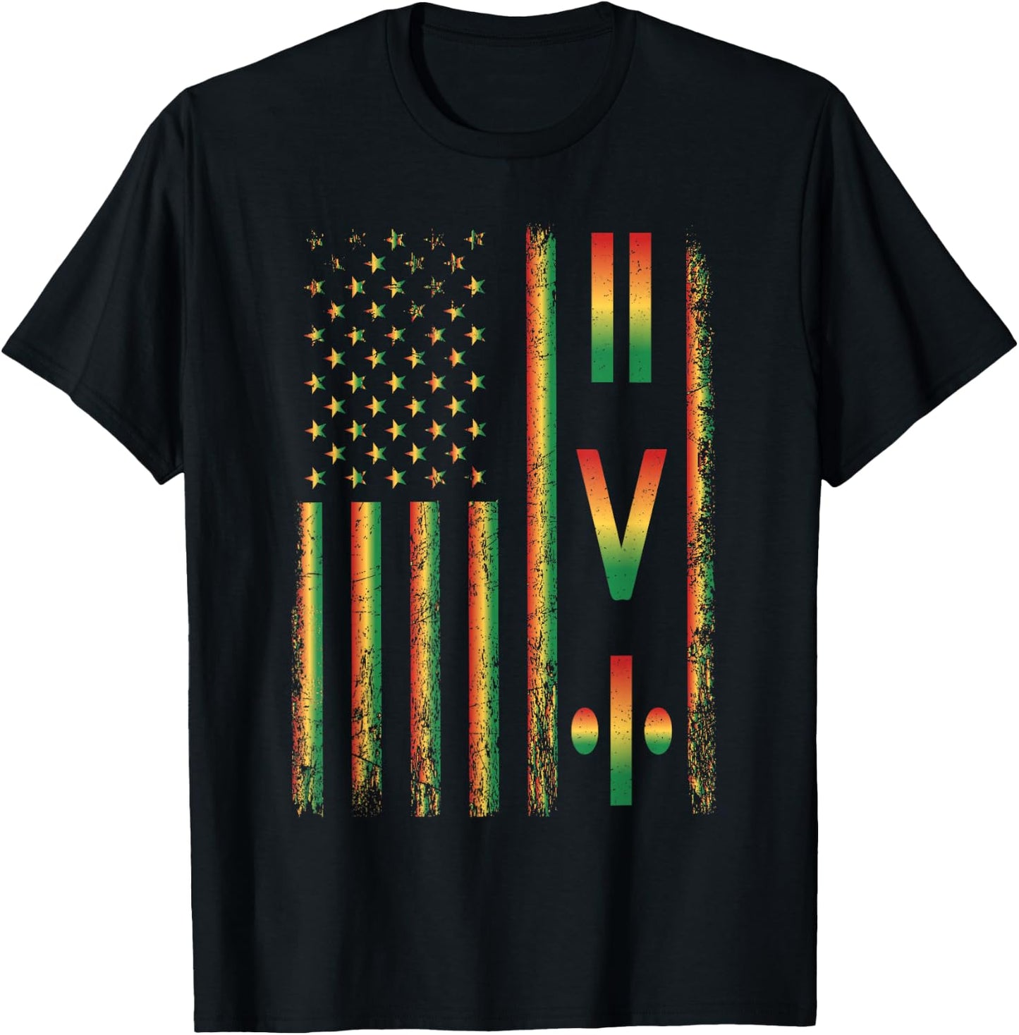 Juneteenth Equality is Greater Than Division Juneteenth Flag T-Shirt - T-Shirt | Black
