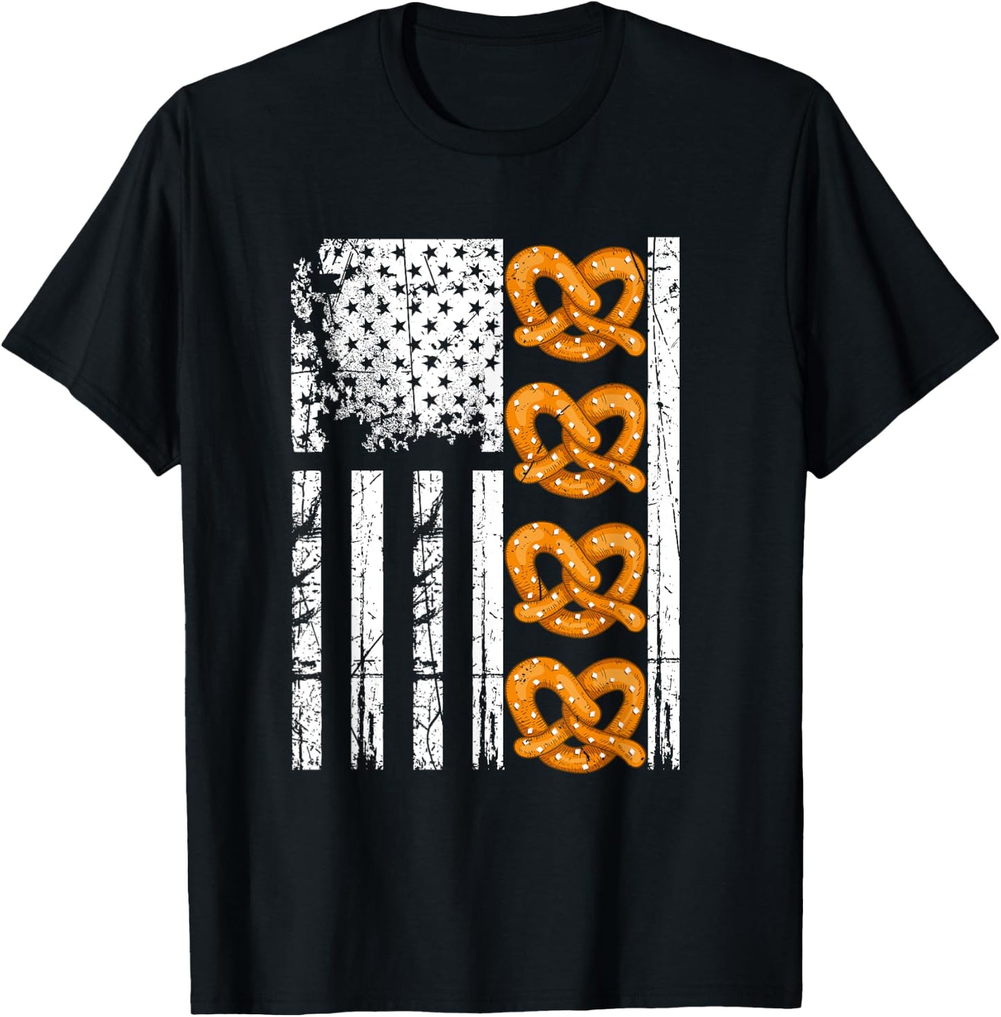 I Love Pretzels for Pretzel Day Funny Office Wear Gifts T-Shirt - T-Shirt | Black