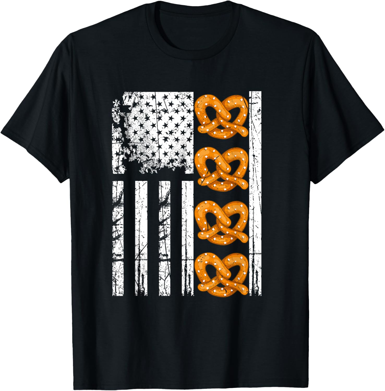 I Love Pretzels for Pretzel Day Funny Office Wear Gifts T-Shirt - T-Shirt | Black