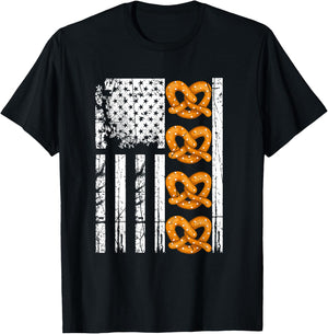 I Love Pretzels for Pretzel Day Funny Office Wear Gifts T-Shirt - T-Shirt | Black