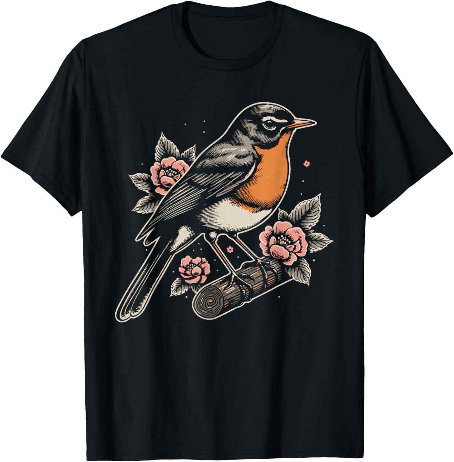 American Robin Vintage T-Shirt - T-Shirt | Black
