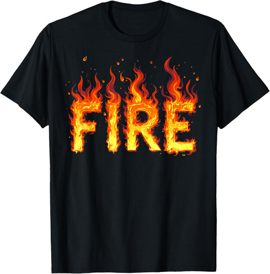 Fire and Ice Matching Funny 2024 Halloween Costume Easy Meme T-Shirt - T-Shirt | Black