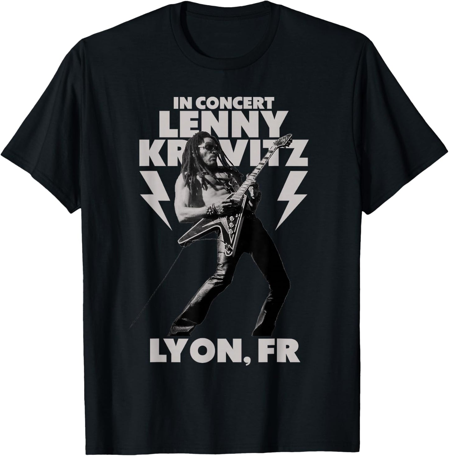 Lenny Kravitz – Blue Electric Light Tour 2025 Lyon , Black, S T-Shirt - T-Shirt | Black