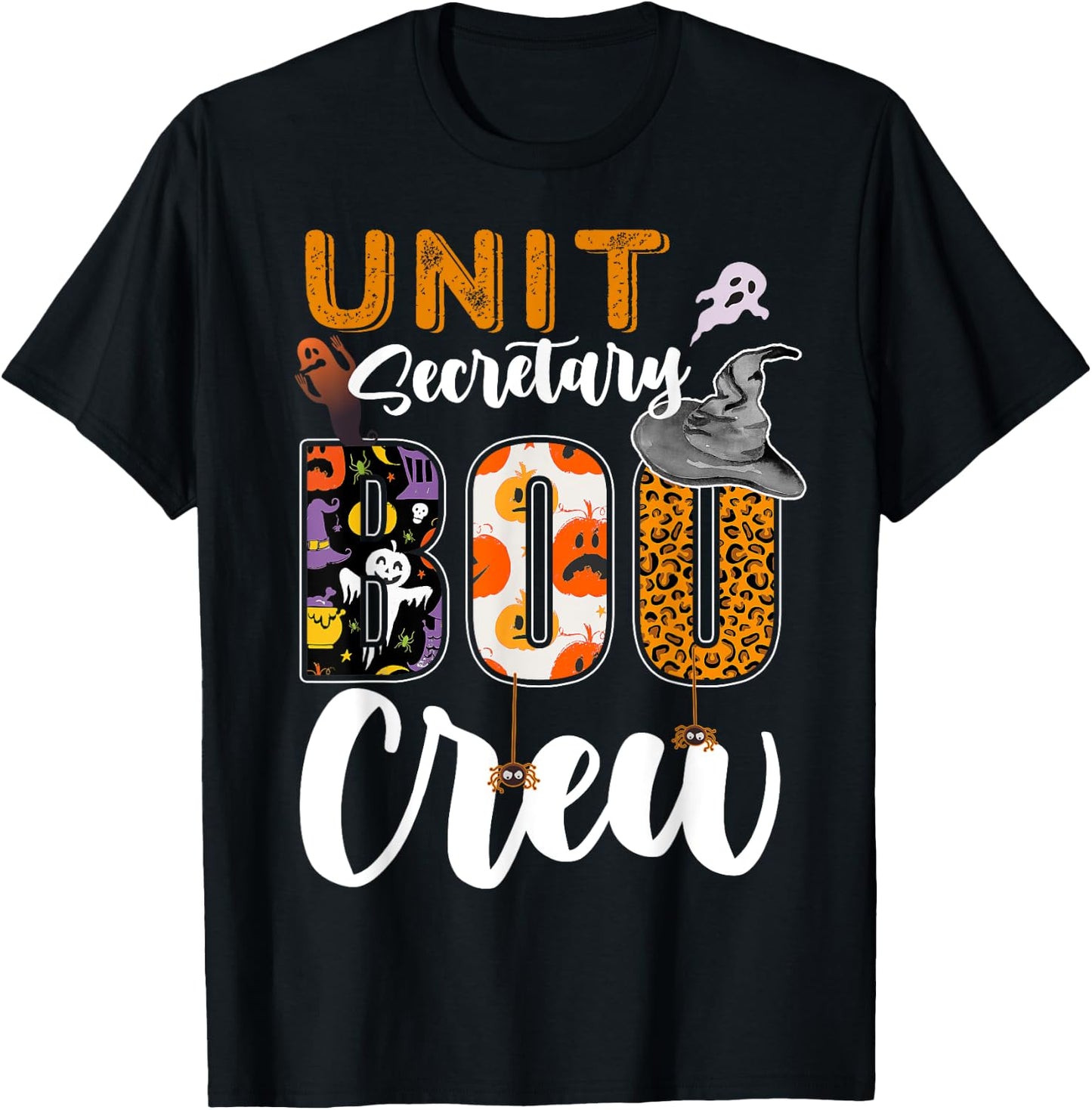 Unit Secretary Boo Crew Halloween Matching Hospital T-Shirt - T-Shirt | Black