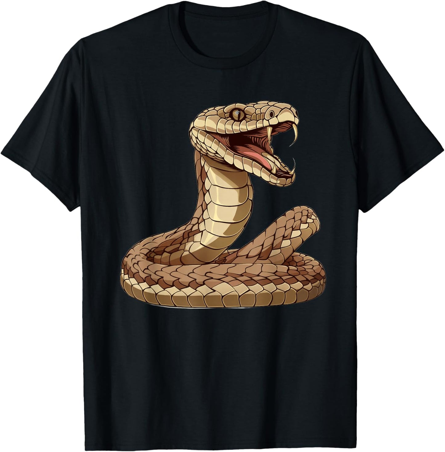 King Cobra With A Comical Face T-Shirt - T-Shirt | Black