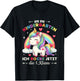 Bye Bye Kindergarten Abschied Schulkind Mädchen Einhorn T-Shirt - T-Shirt | Black