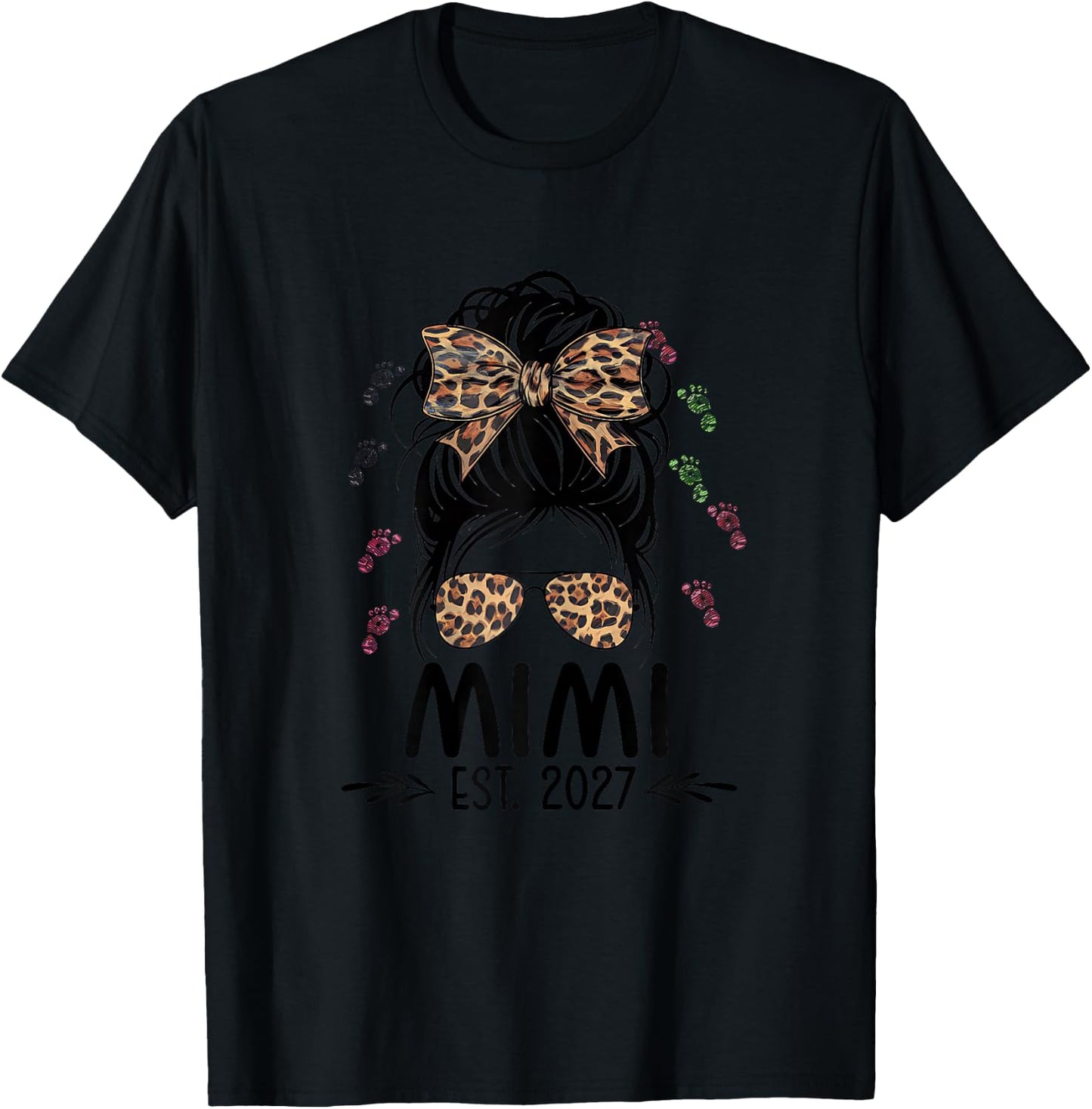 Promoted to Mimi Est 2027 Soon to be Mimi Mothers Day T-Shirt - T-Shirt | Black