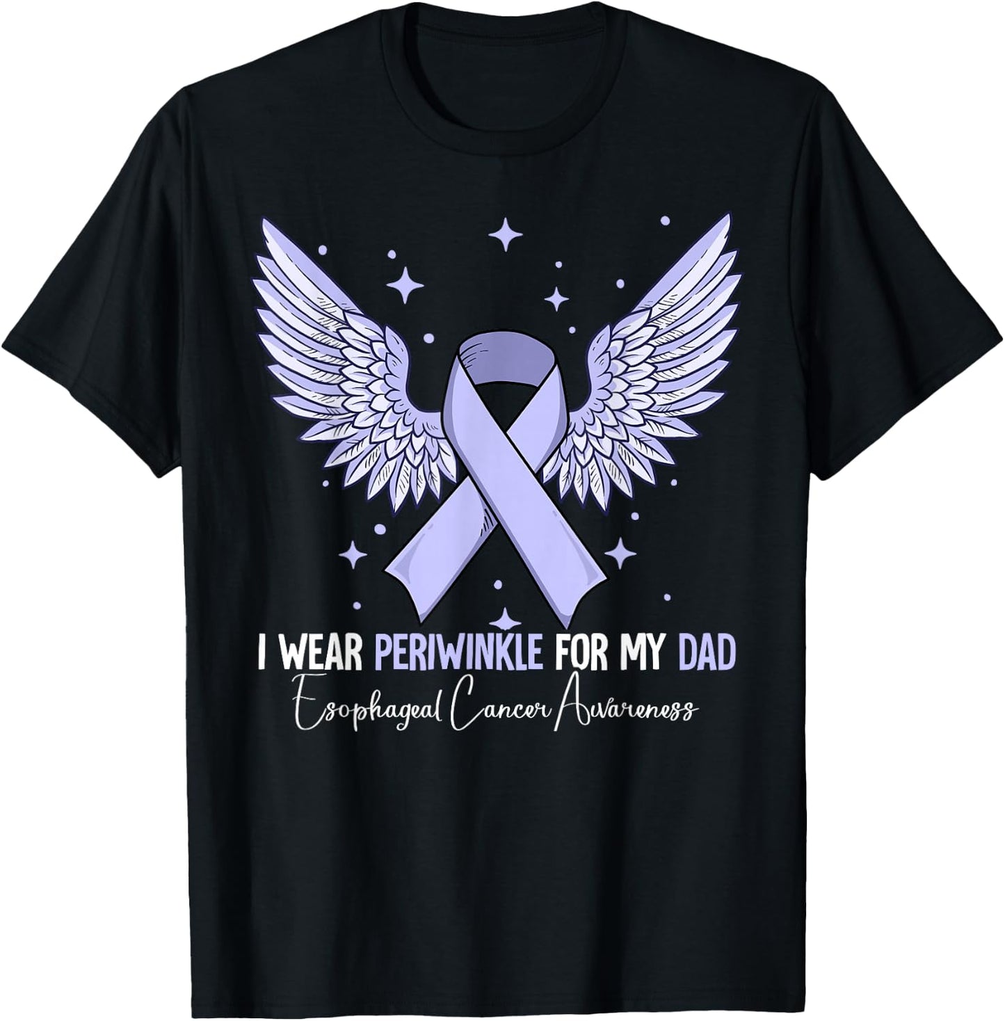 Dad Father Esophageal Cancer Awareness T-Shirt - T-Shirt | Black