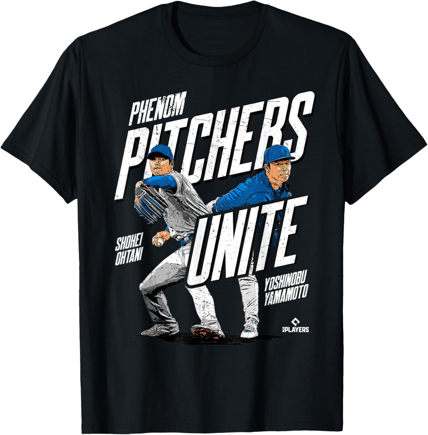Phenom Pitchers Unite Ohtani and Yamamoto Los Angeles MLBPA T-Shirt - T-Shirt | Black