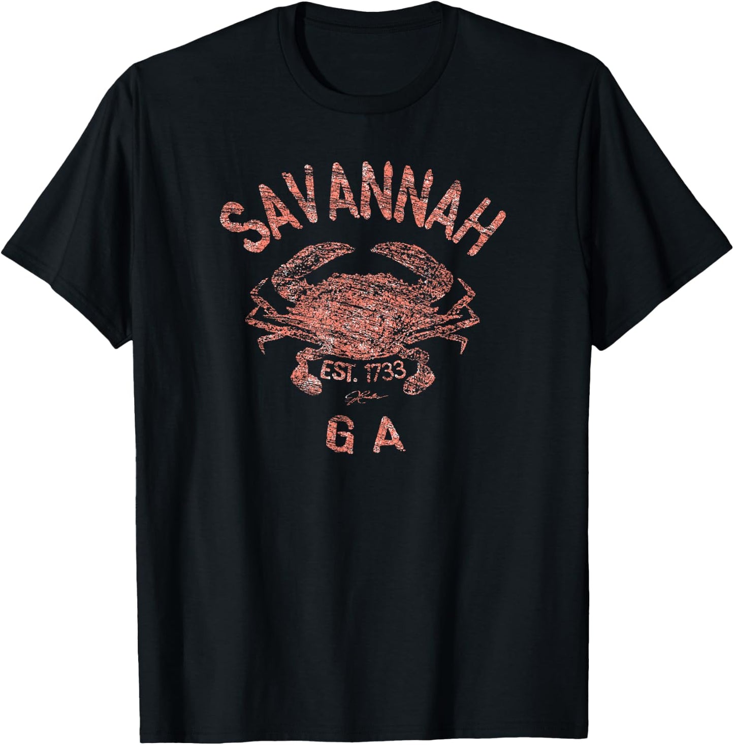 JCombs: Savannah, GA, Atlantic Blue Crab T-Shirt - T-Shirt | Black