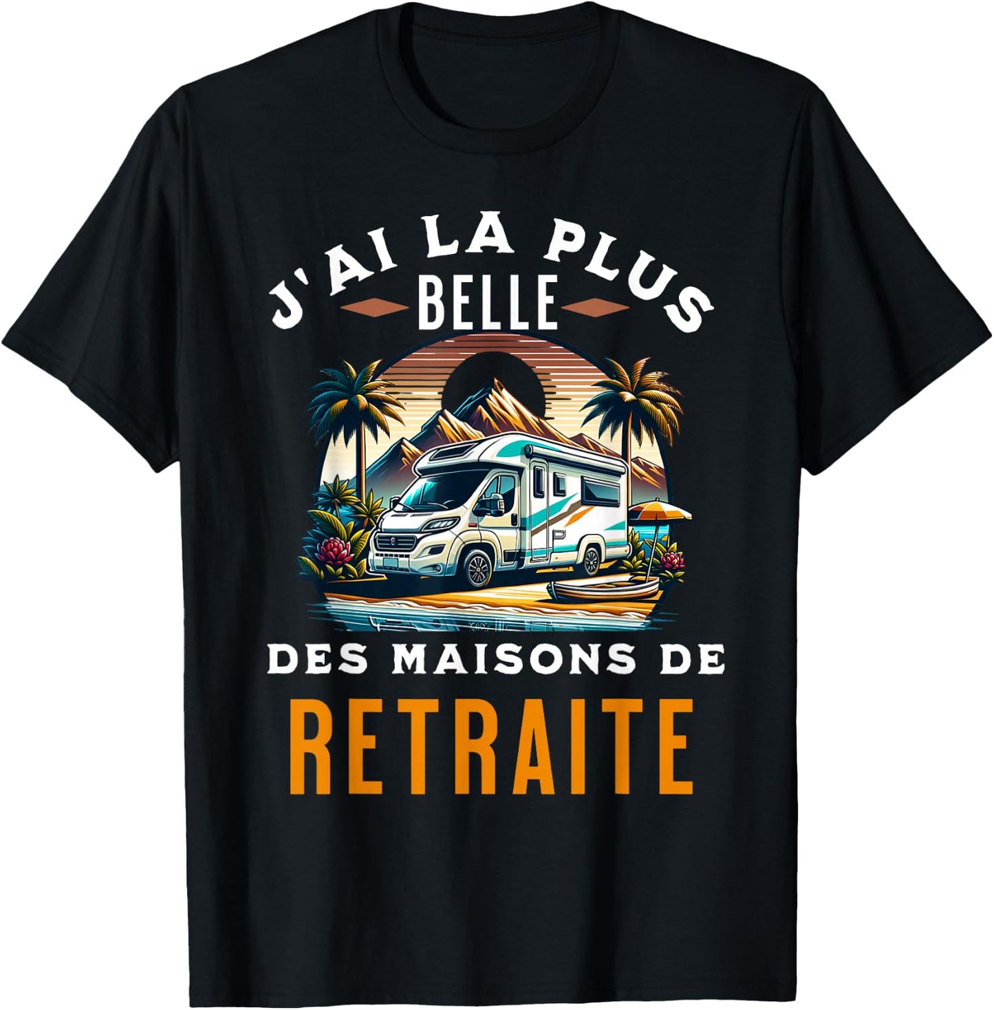 Retired Humor My Motorhome Retirement Gift Funny , Black T-Shirt - T-Shirt | Black