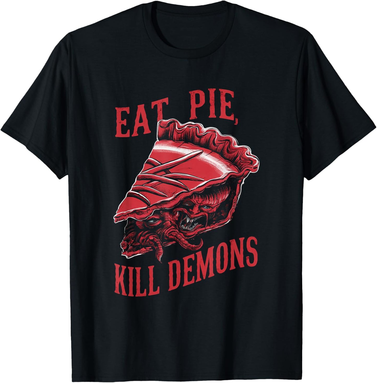 Eat Pie, Kill Demons - Supernatural Inspiration , Black, S T-Shirt - T-Shirt | Black