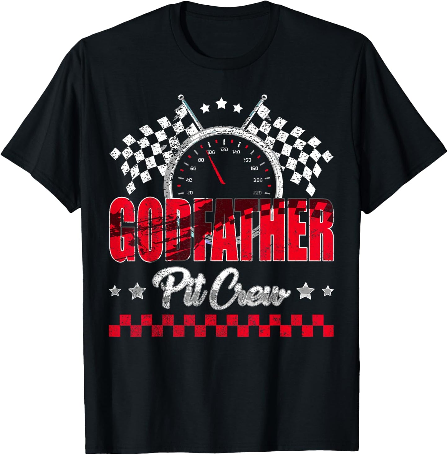 Race Car Birthday Party Racing Family Godfather Pit Crew T-Shirt - T-Shirt | Black