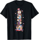 Funny Hedgehog American USA Flag Memorial Day 4th of July T-Shirt - T-Shirt | Black