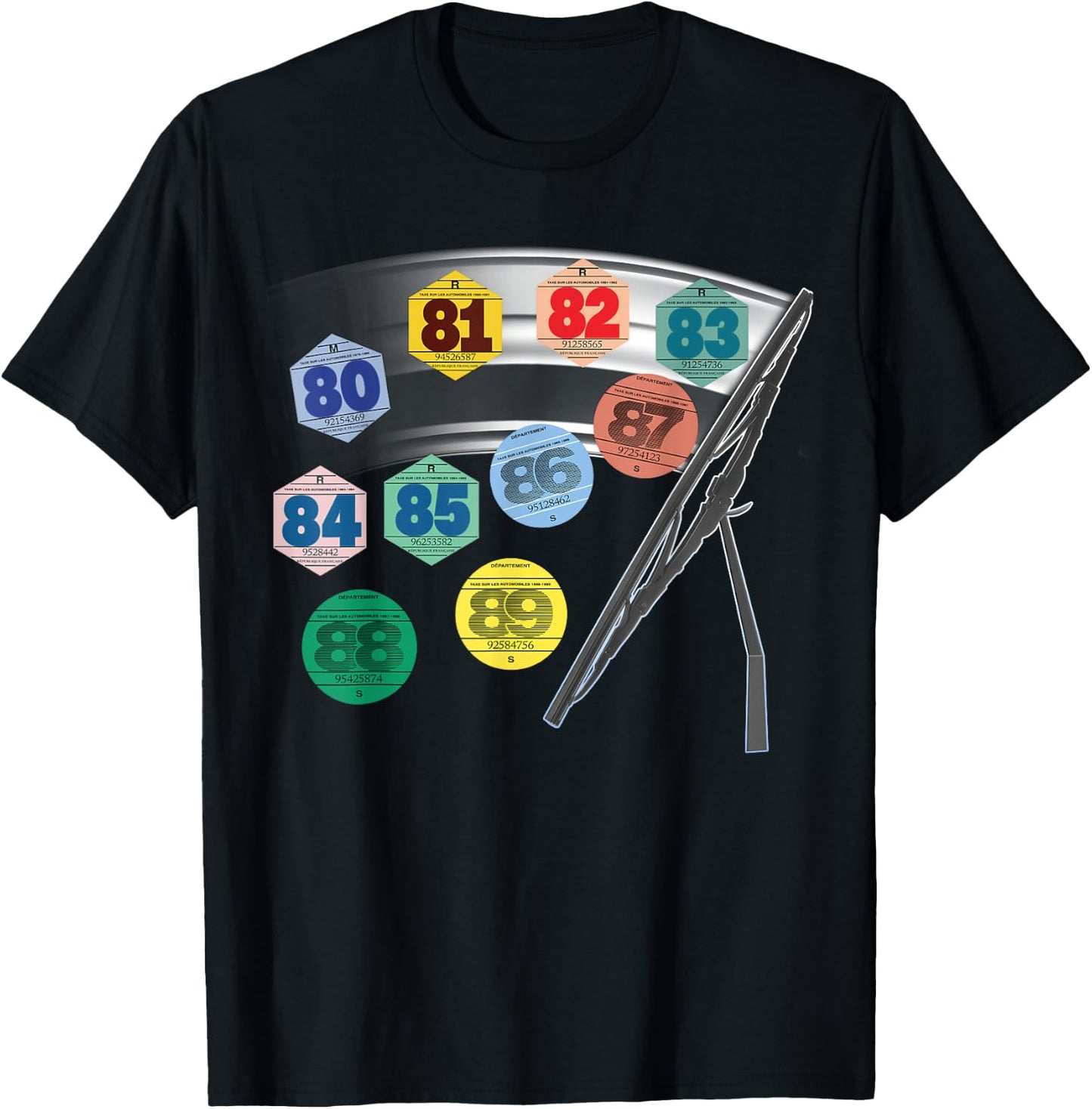 Beautiful Nostalgie 80s Car Vignette Man And Woman , Black, S T-Shirt - T-Shirt | Black