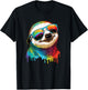 Sloth Colorful Sloth Outfit Sloth Lover T-Shirt - T-Shirt | Black