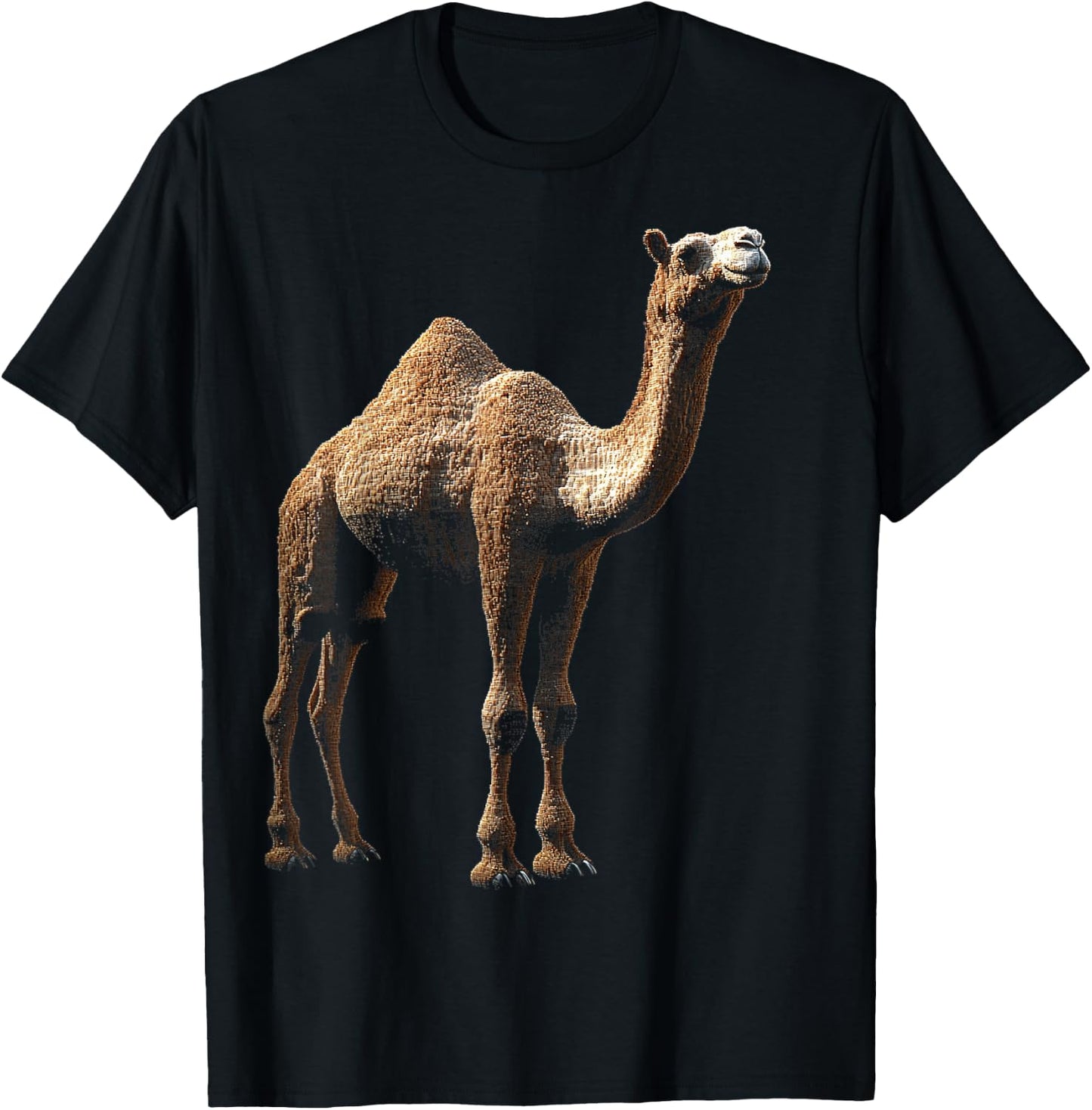 Camel Animal Motif Illustration Camel T-Shirt - T-Shirt | Black