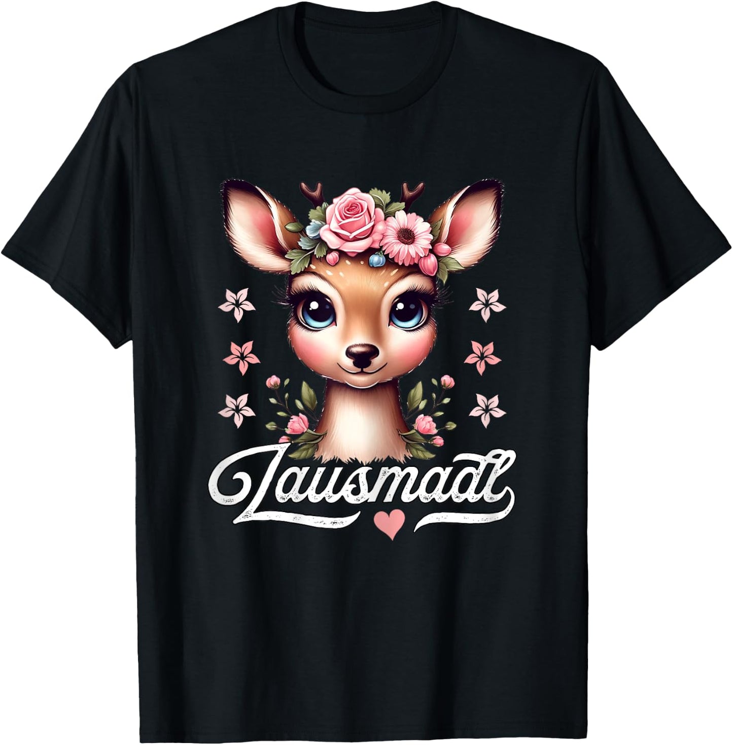 Women's Lausmadl Children's Costume Shirt Girls Costume T-Shirt - T-Shirt | Black