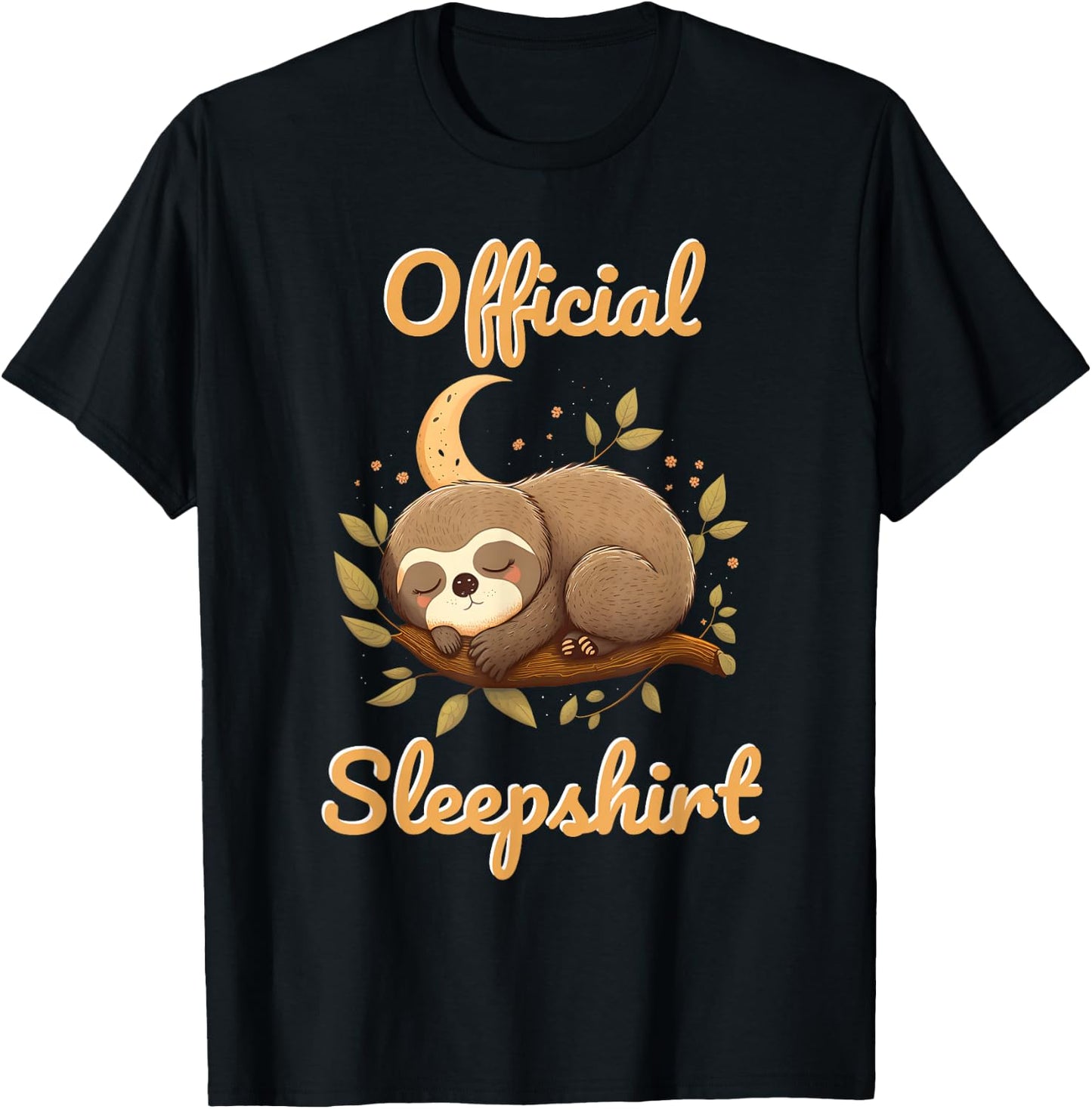 Sloth Official Sleep Shirt T-Shirt - T-Shirt | Black