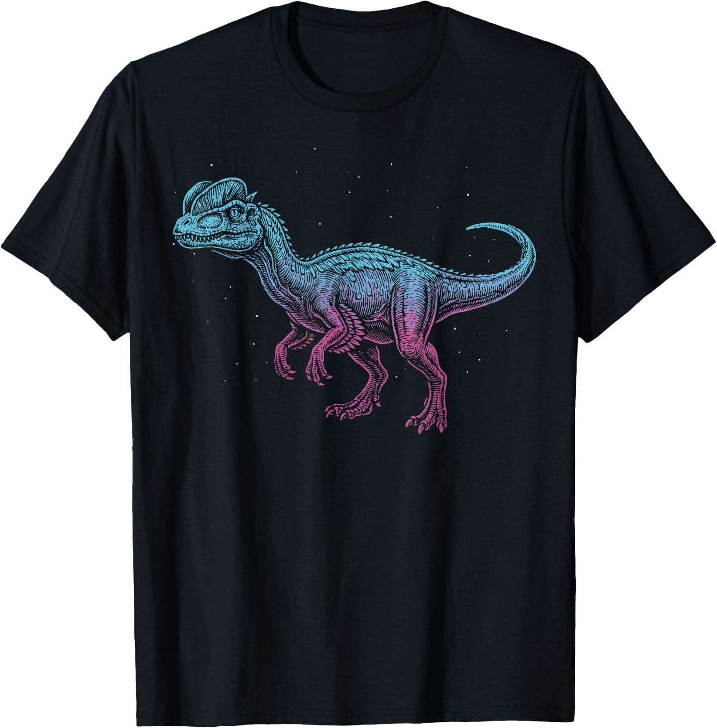 Dilophosaurus Illustration T-Shirt - T-Shirt | Black