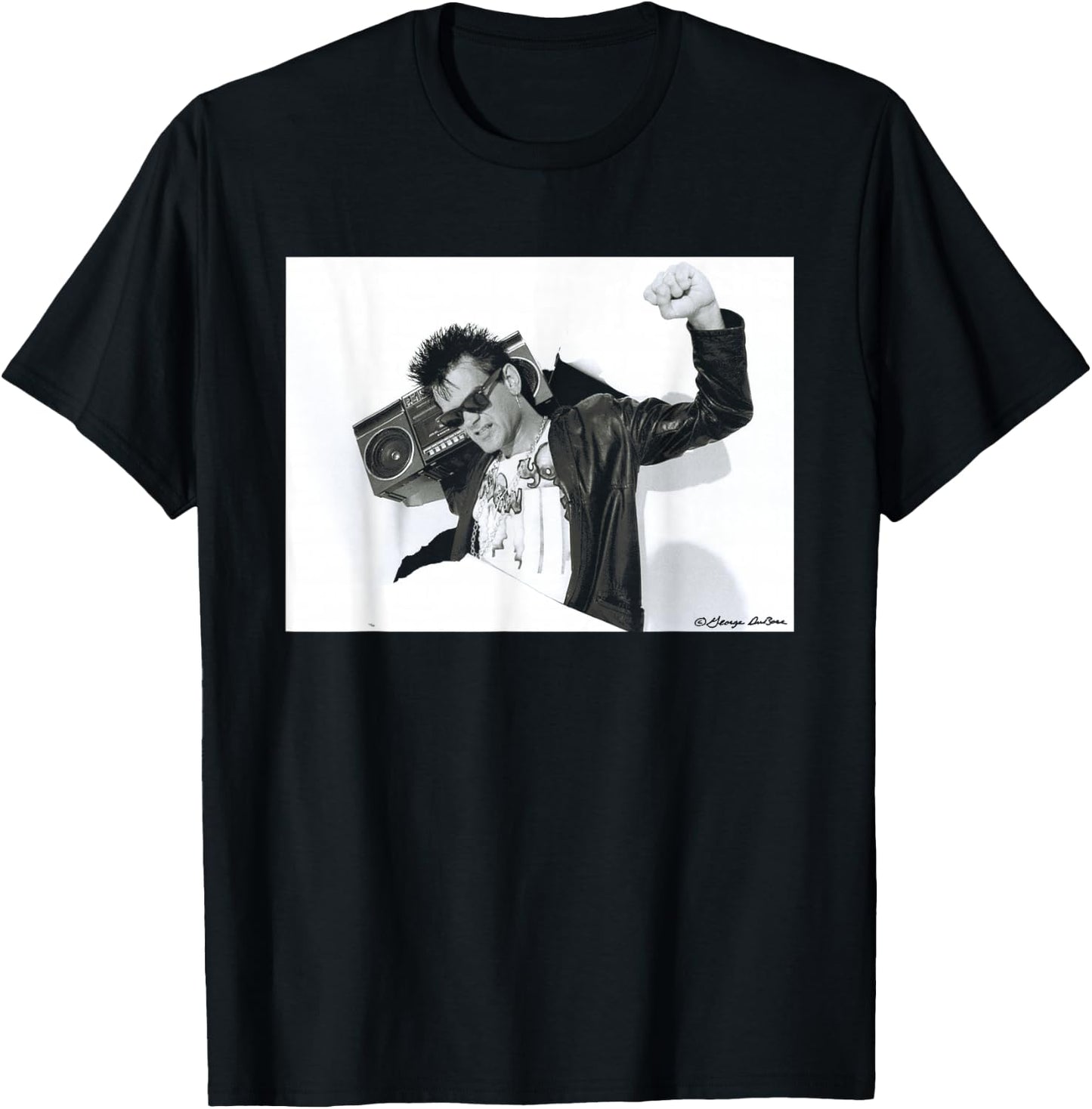Rapper Dee Dee King of The Ramones by George DuBose T-Shirt - T-Shirt | Black