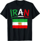 Iran Lion Sun Flag,Iran,Persian,Flag of Iran T-Shirt - T-Shirt | Black