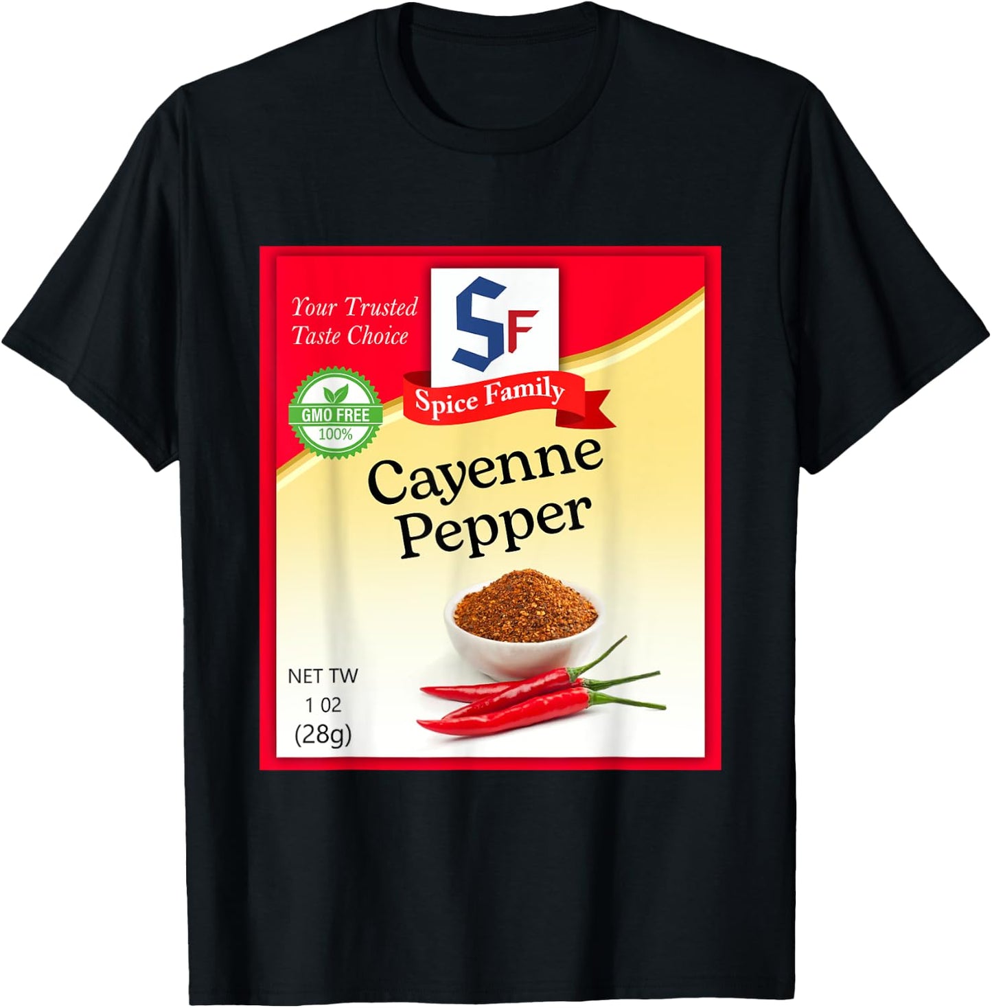 Cayenne Pepper Condiment Holiday Spice Group Costumes T-Shirt - T-Shirt | Black