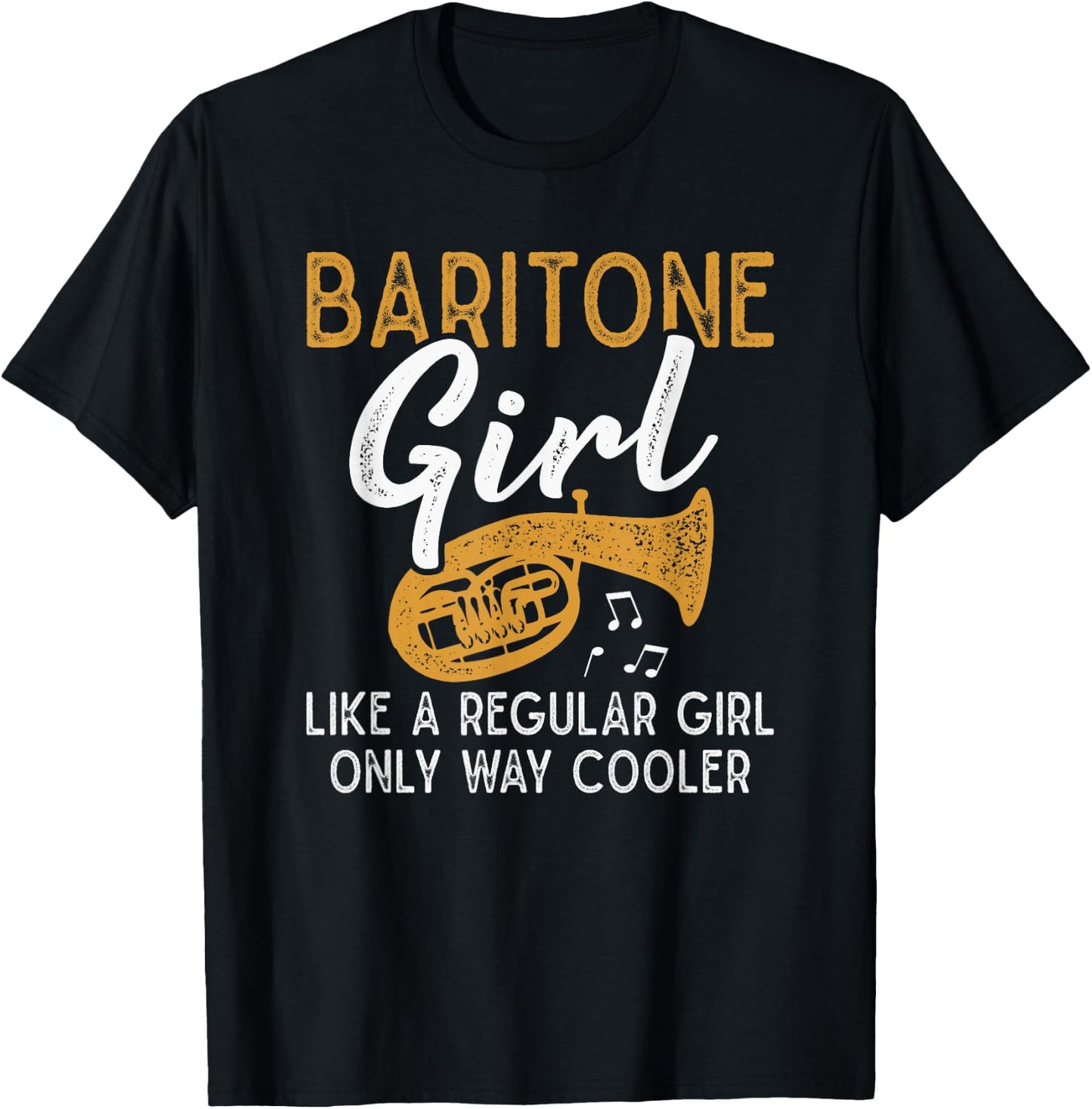 Baritone Girl Like A Regular Girl Funny Baritone Horn T-Shirt - T-Shirt | Black