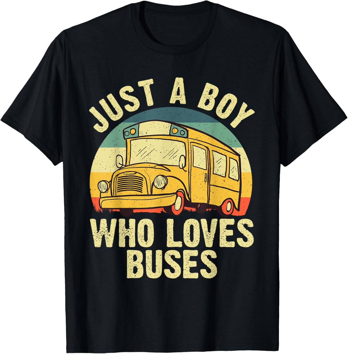 Best School Bus For Boys Kids Toddler Yellow Bus Lover Buses T-Shirt - T-Shirt | Black
