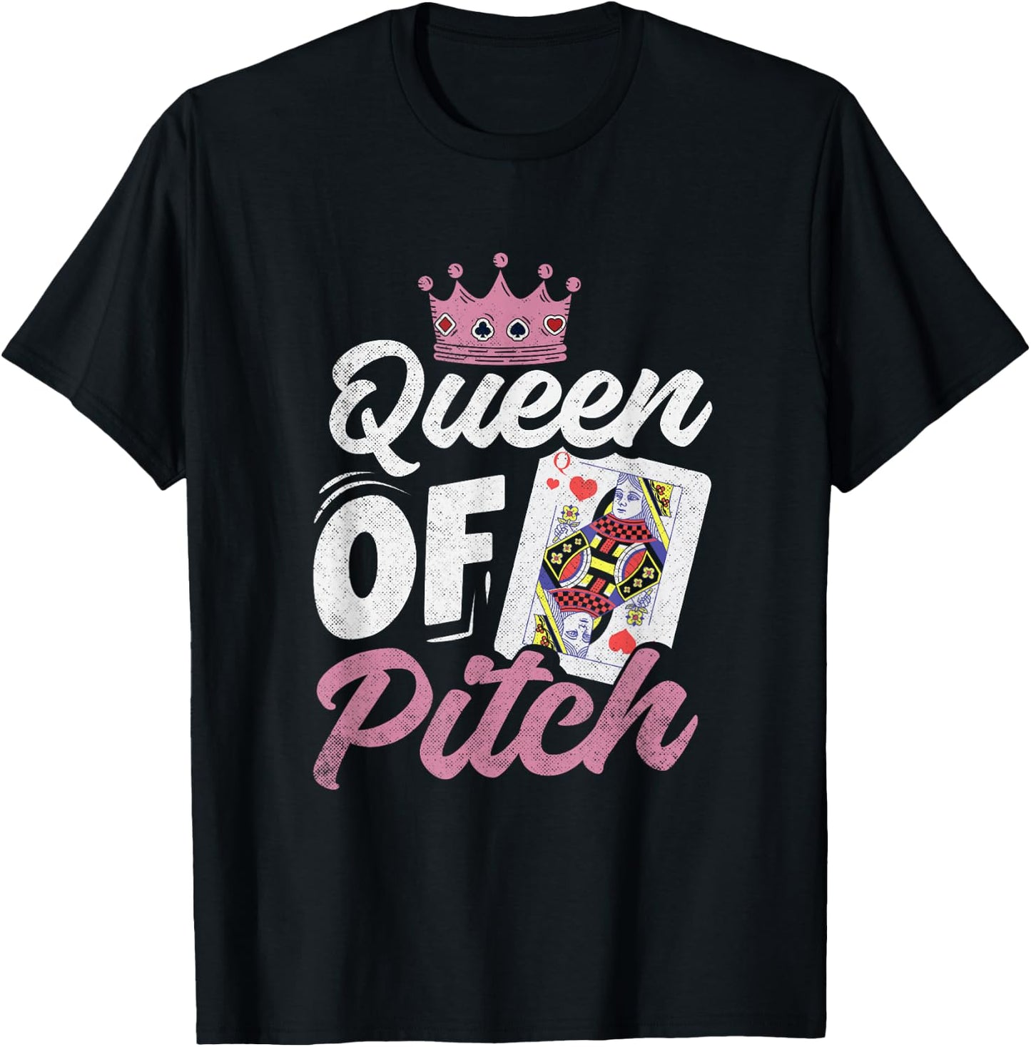 Trick-Taking Game Apparel Queen Of Pitch Funny High Low Jack T-Shirt - T-Shirt | Black