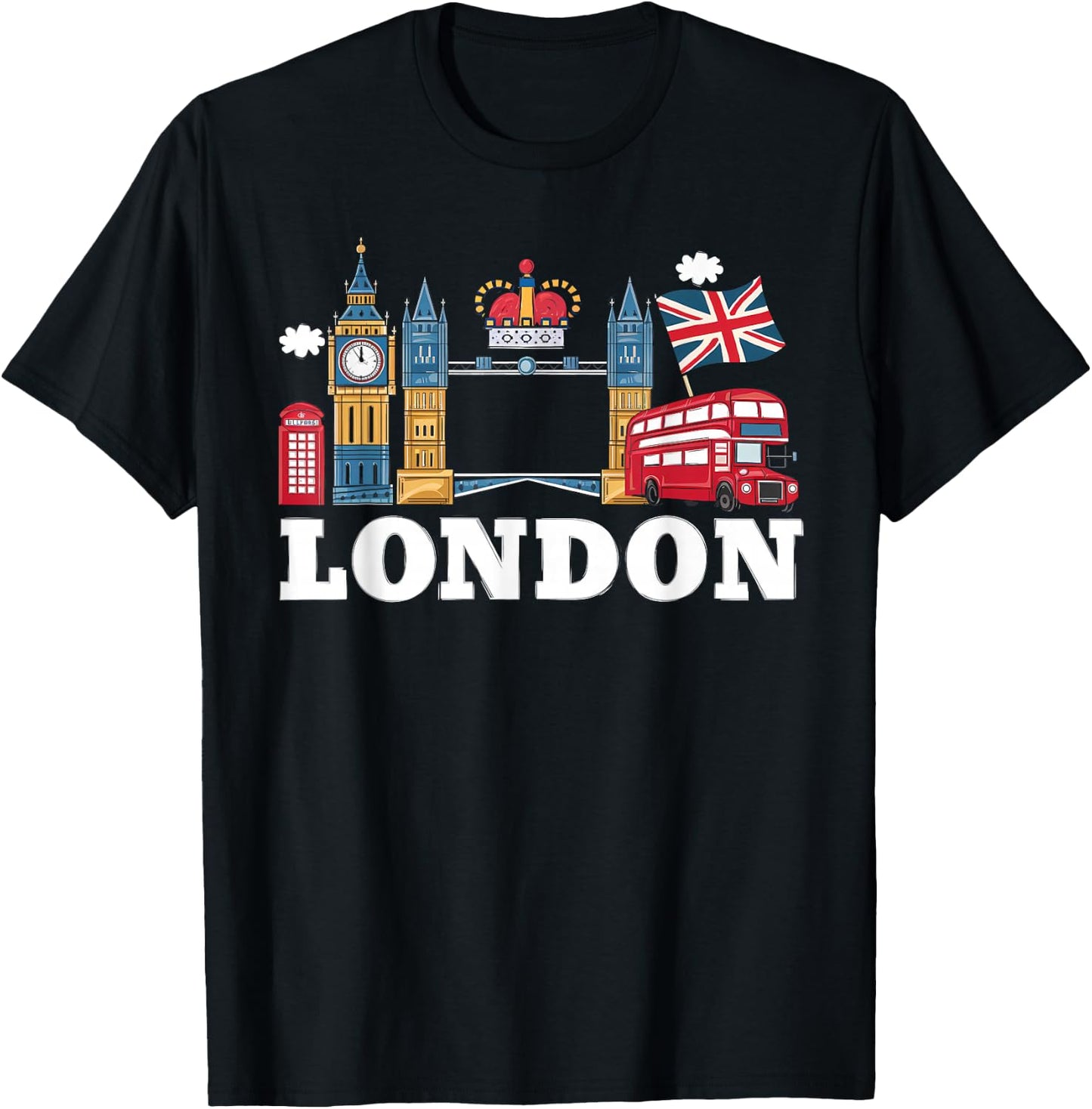 London Gift Men's Women's London Hooligan Ultras LND UK T-Shirt - T-Shirt | Black