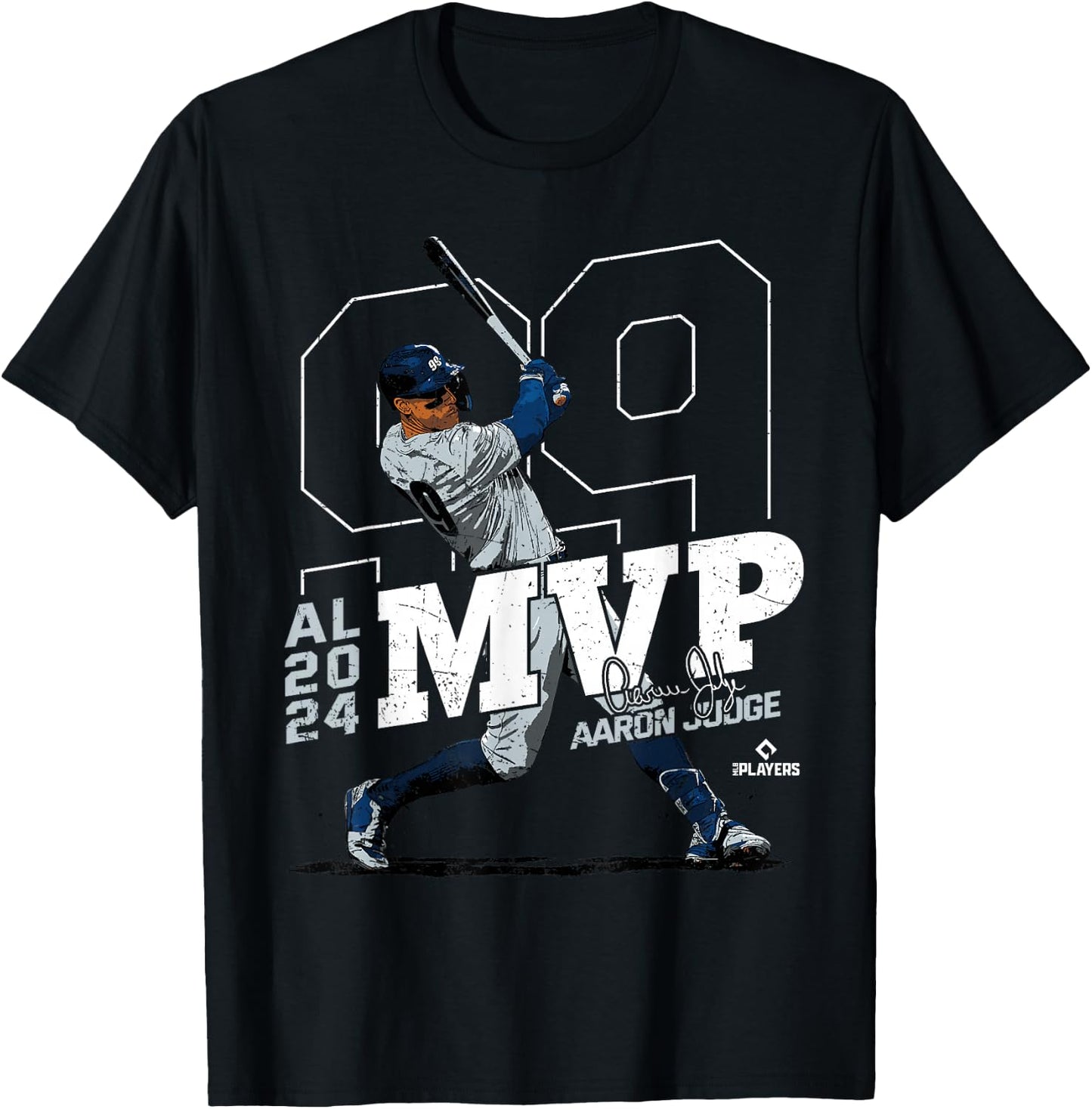 2024 AL MVP Aaron Judge New York Baseball MLBPA T-Shirt - T-Shirt | Black
