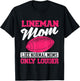 Lineman Mom Like Normal Moms Only Louder - Football Mom T-Shirt - T-Shirt | Black