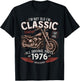 50. Geburtstag Mann Geschenk Motorrad Motorradfahrer 1976 T-Shirt - T-Shirt | Black