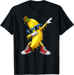 Funny Dabbing Banana Lover USA Drip Kids Boys Youth T-Shirt - T-Shirt | Black